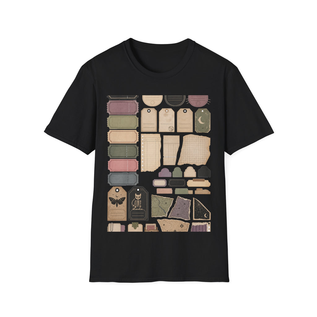 Museum Ticket Cat Goblin Junk Journal Ephemera Graphic T-Shirt