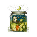 Fermentation - Brine Keeps Watch Cabbage Jar Art for Kimchi and Kraut Makers Sticker