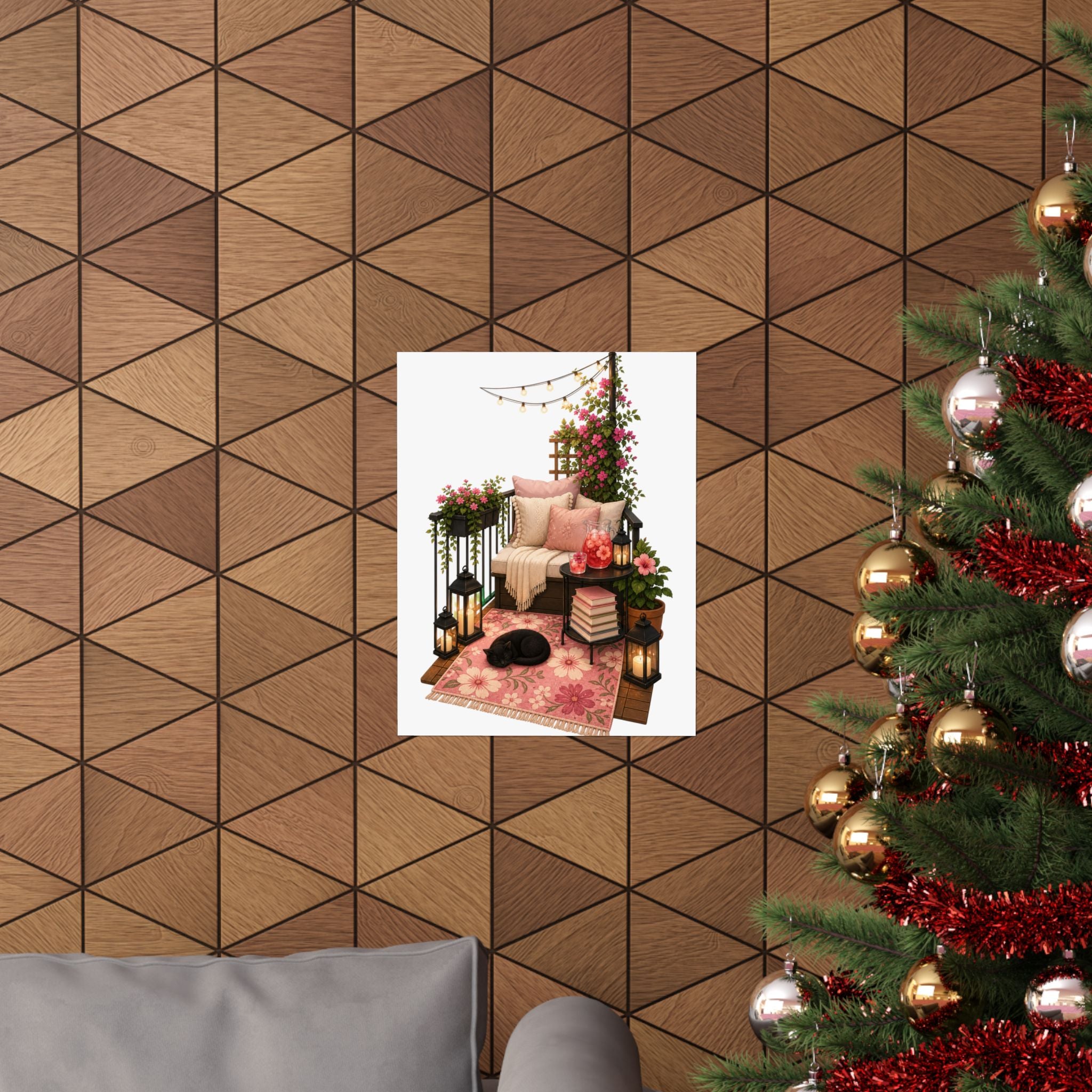 Book Drenching Wall Art Poster for Cozy Home Library Decor