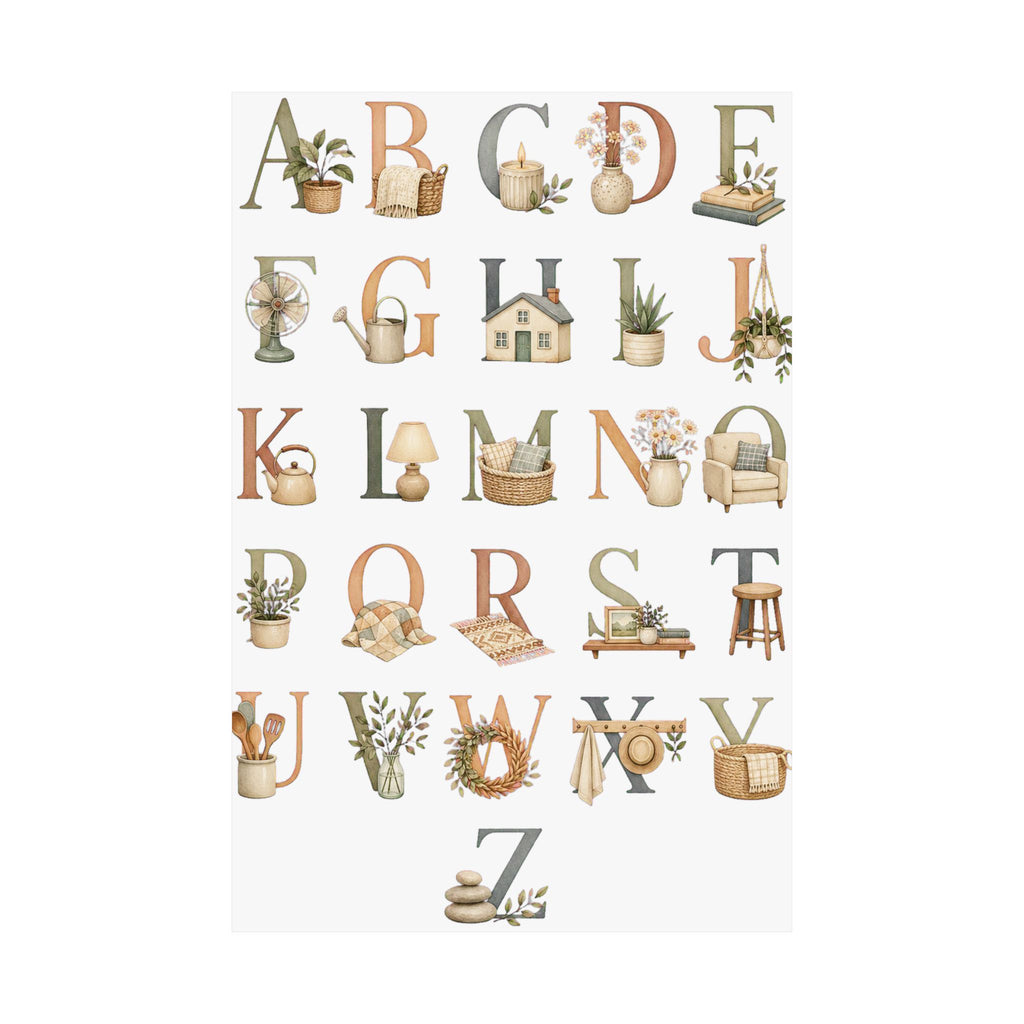 Soft Alphabet Of Tiny Home Poster