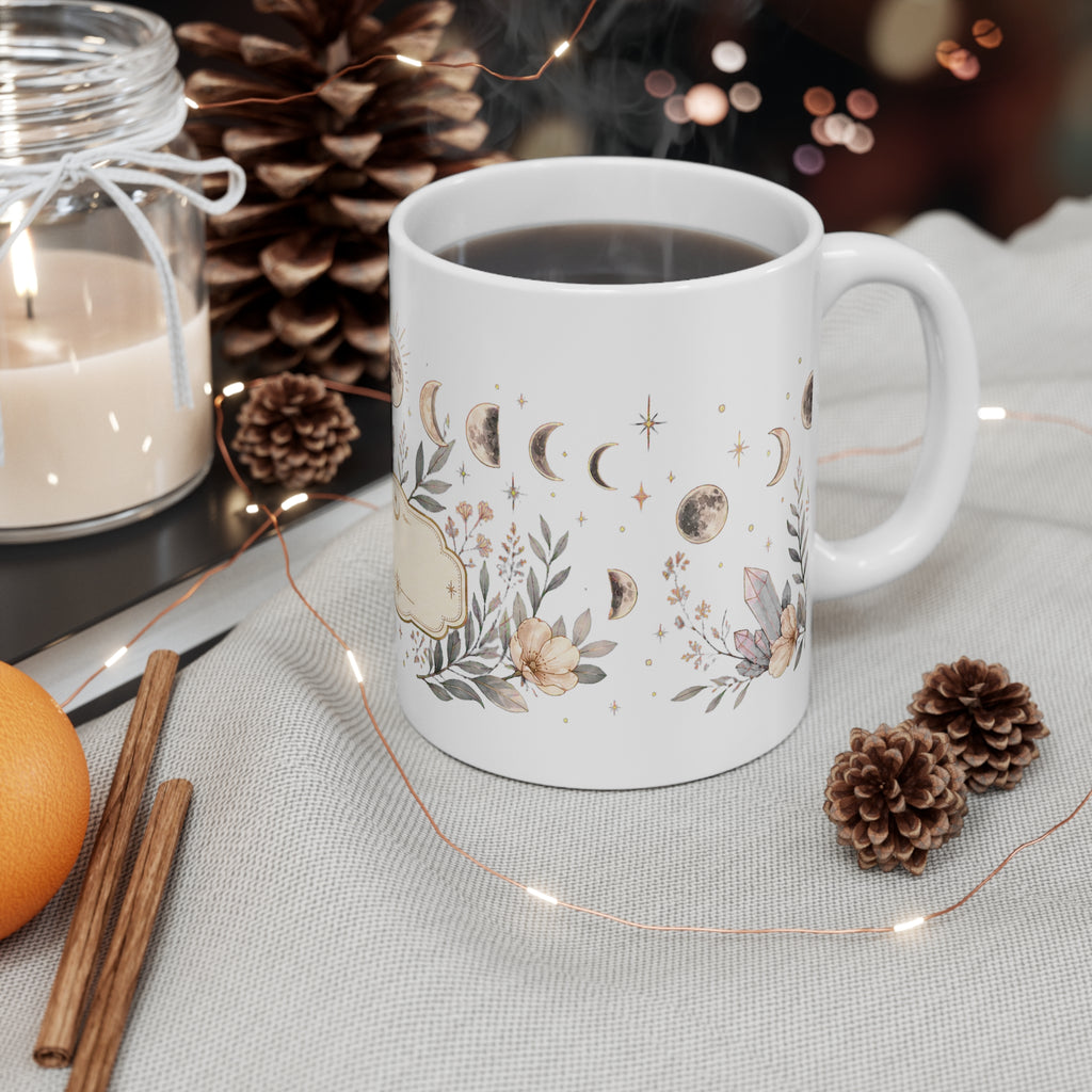 Small Moon Phase + Nameplate Mug