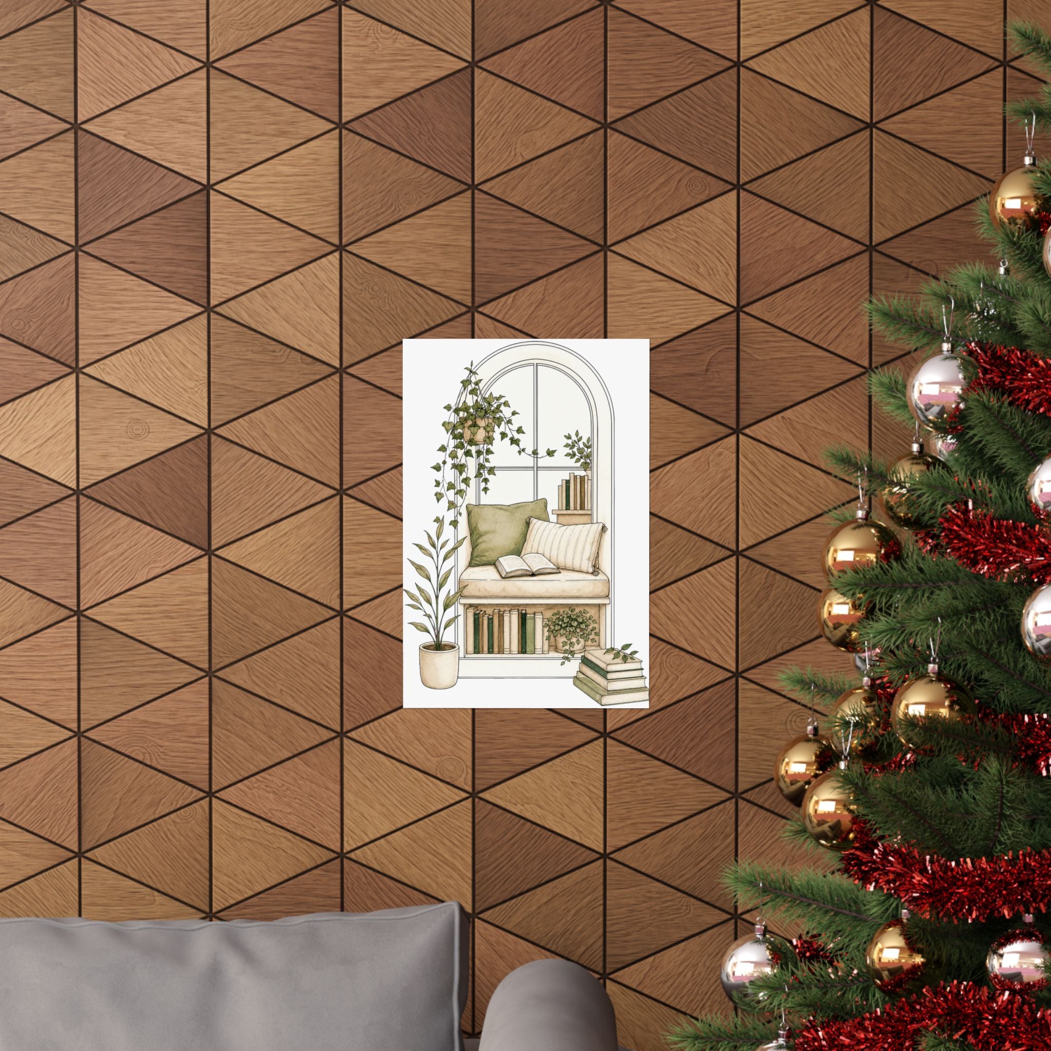 Reading Nook Line Art Poster