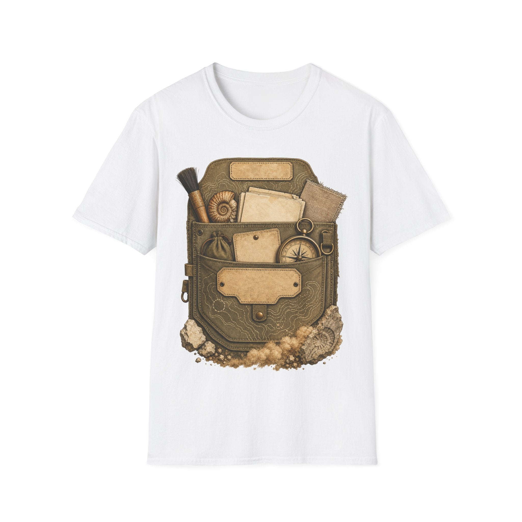 Desert Pocket Inventory Shirt | Khaki Coded Explorer Aesthetic Tee