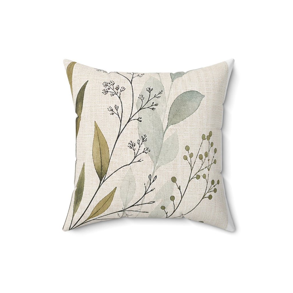 Washed-Linen Faux Texture + Small Throw Pillow