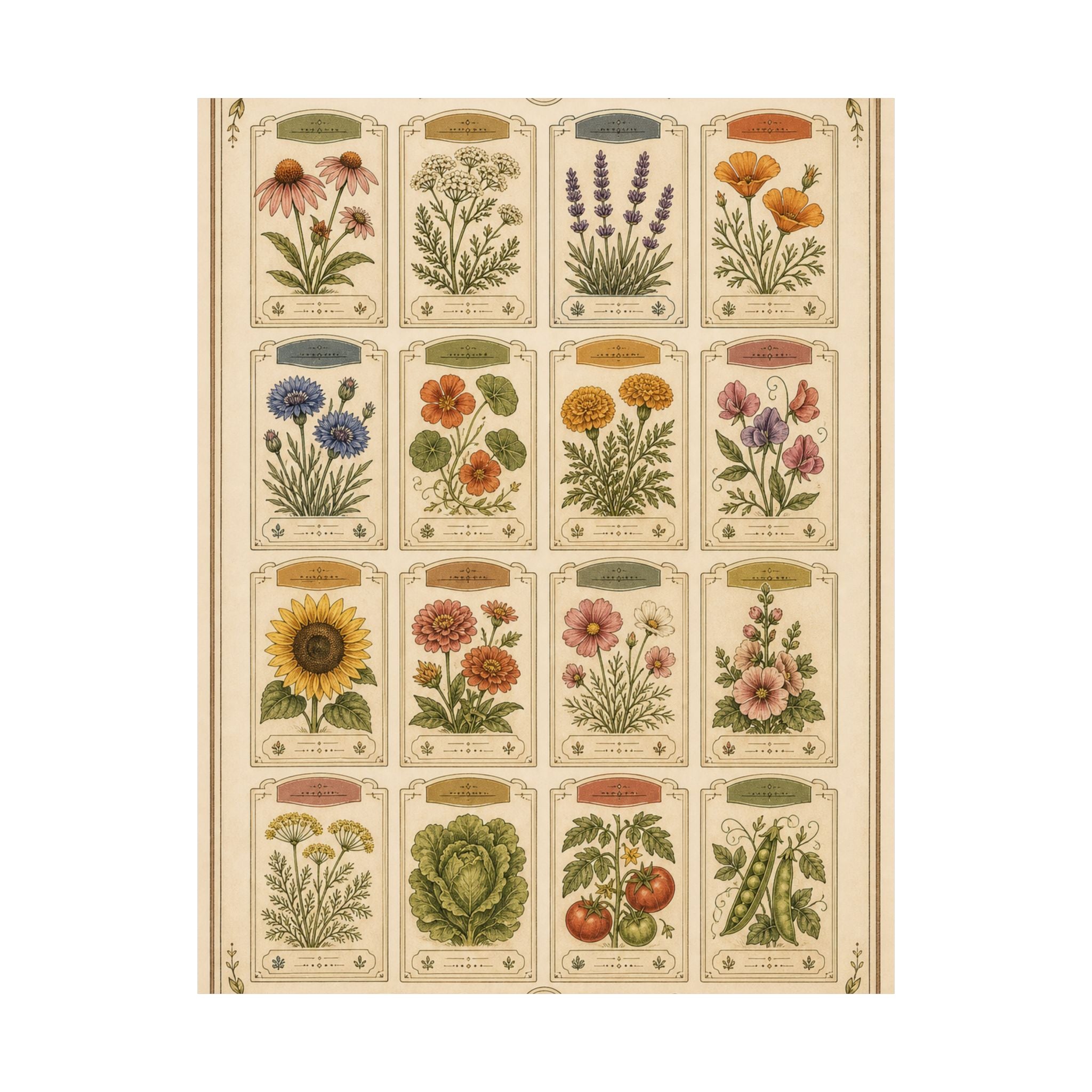 Vintage Seed Catalog Wall Poster
