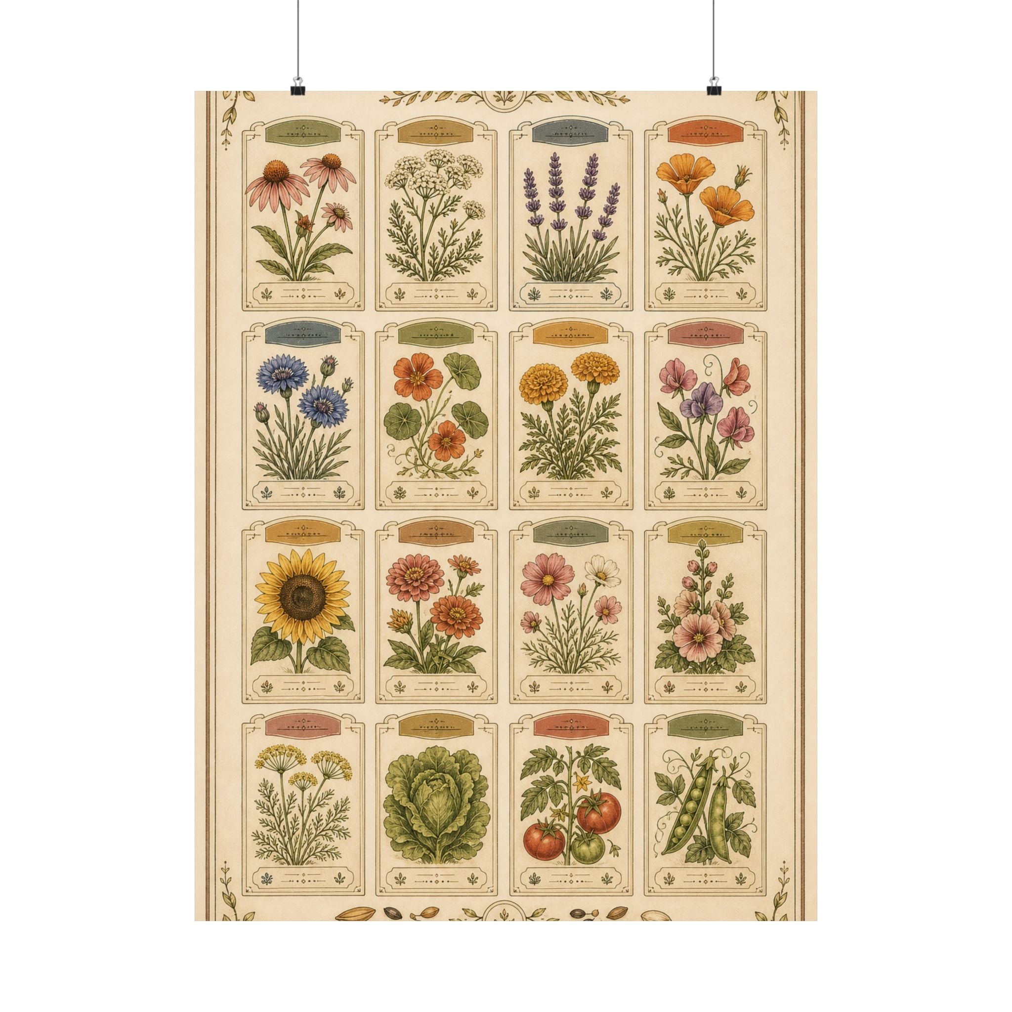 Vintage Seed Catalog Wall Poster