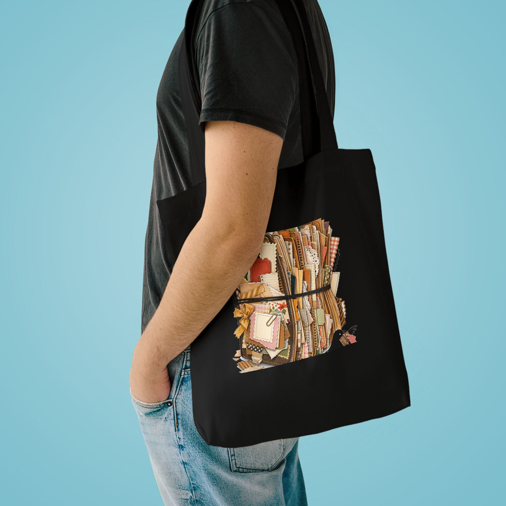 Junk Journal Bulk-Out Tote Bag - Accordion Book Scrap Collector Design