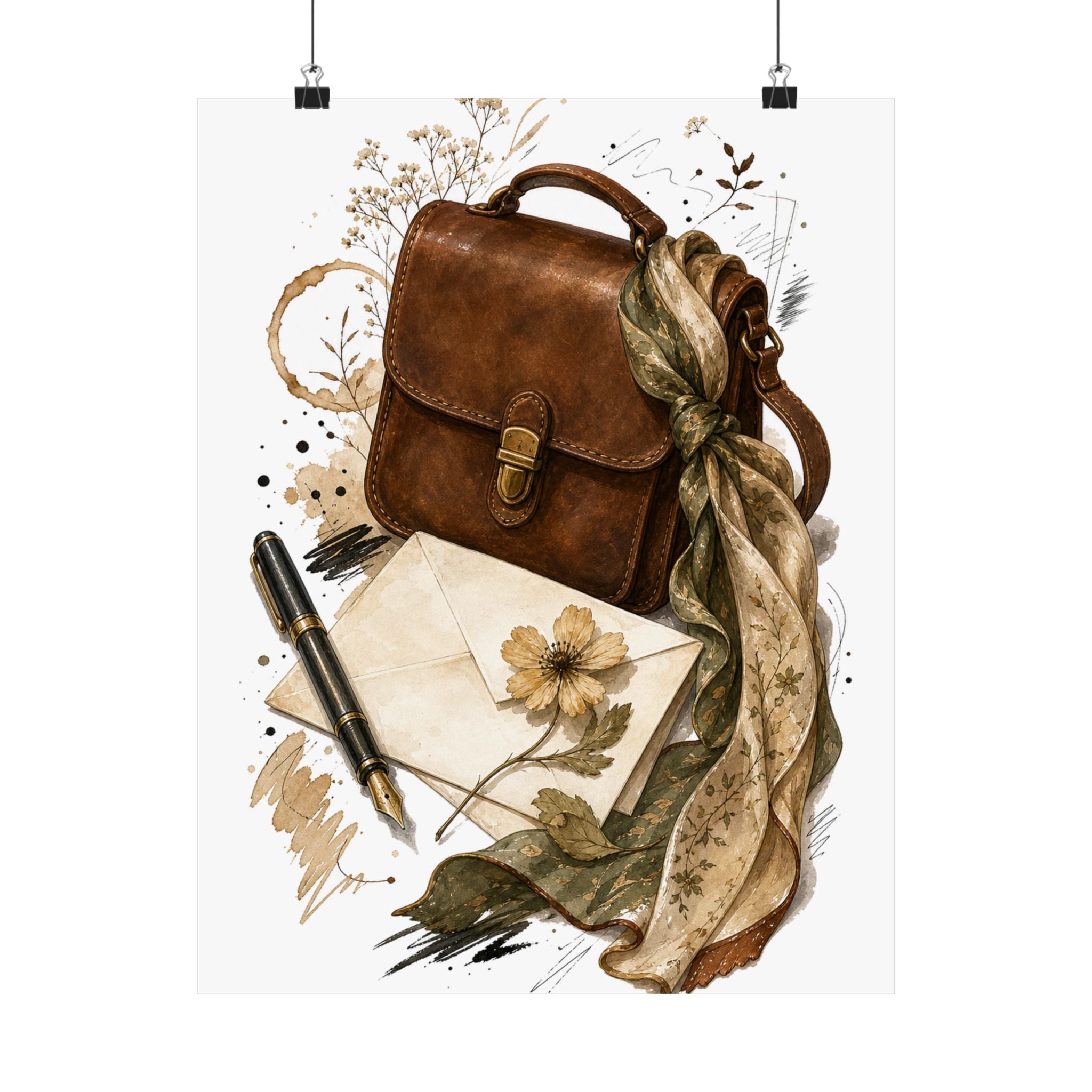 Marginalia Satchel Poetcore Canvas Wall Art Poster