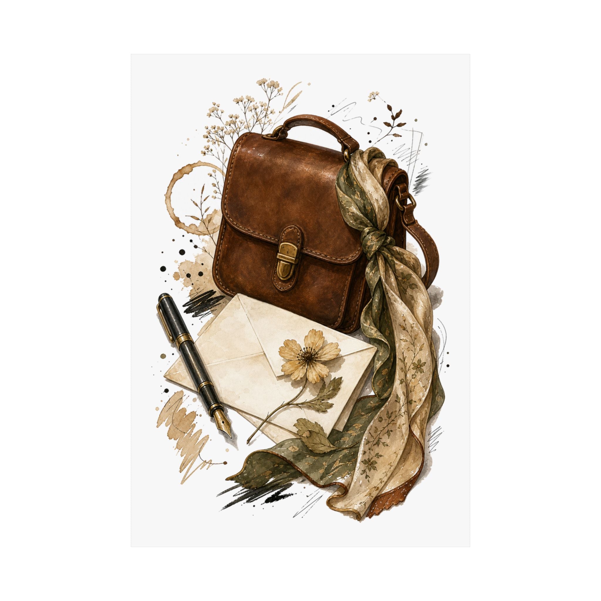 Marginalia Satchel Poetcore Canvas Wall Art Poster
