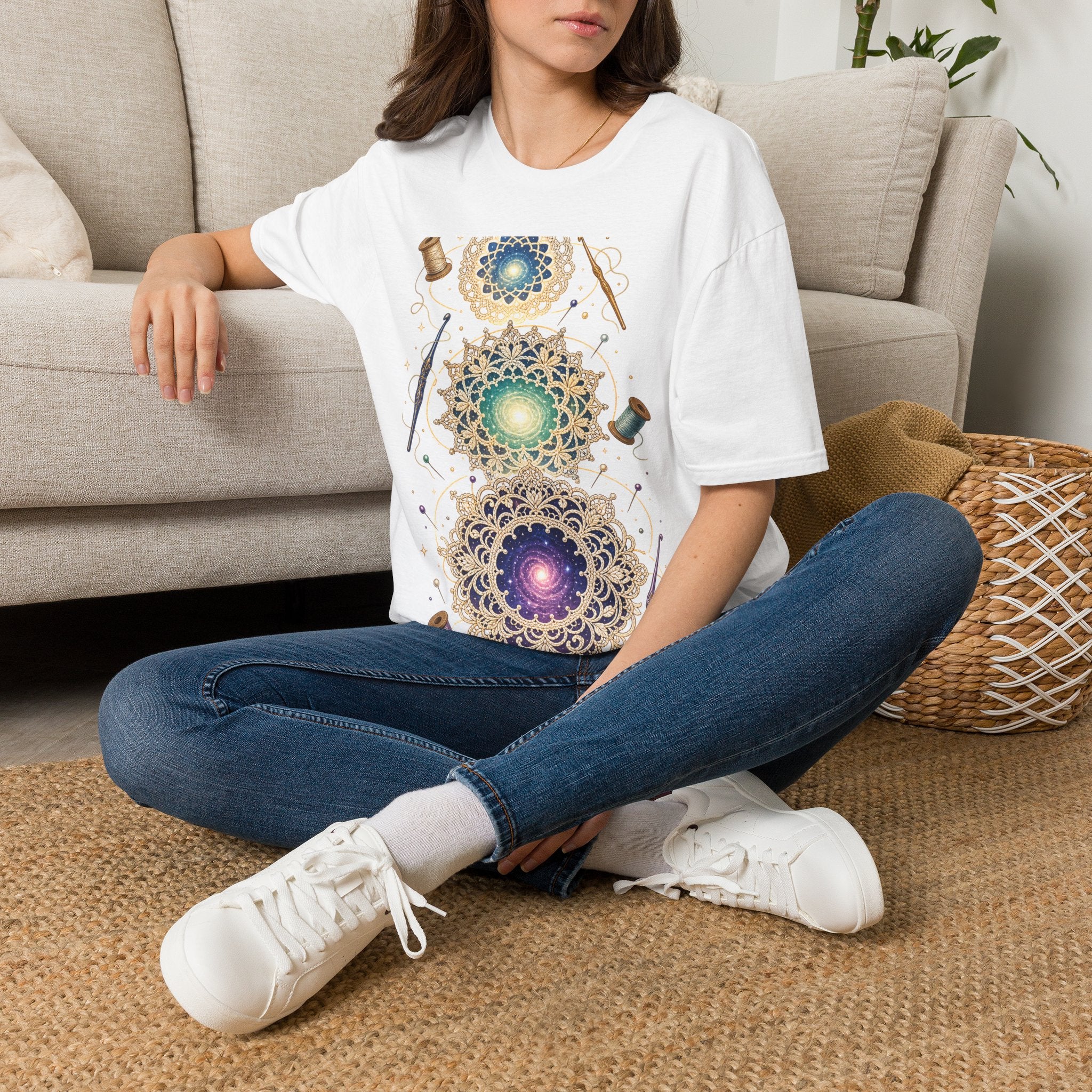 Doily Portal Lace Progress for Crochet Makers Graphic T-Shirt