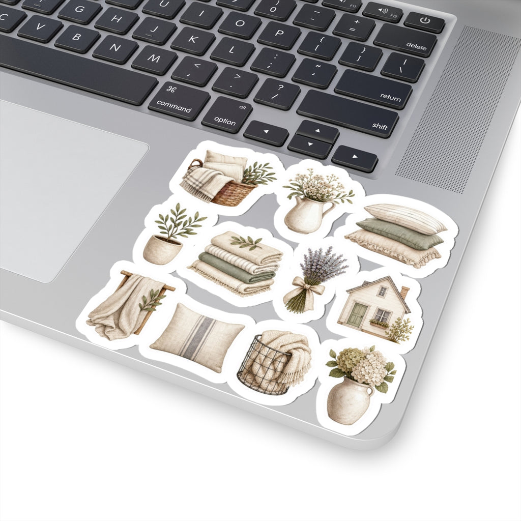 Washed-Linen Home Icon Set Sticker Sheet