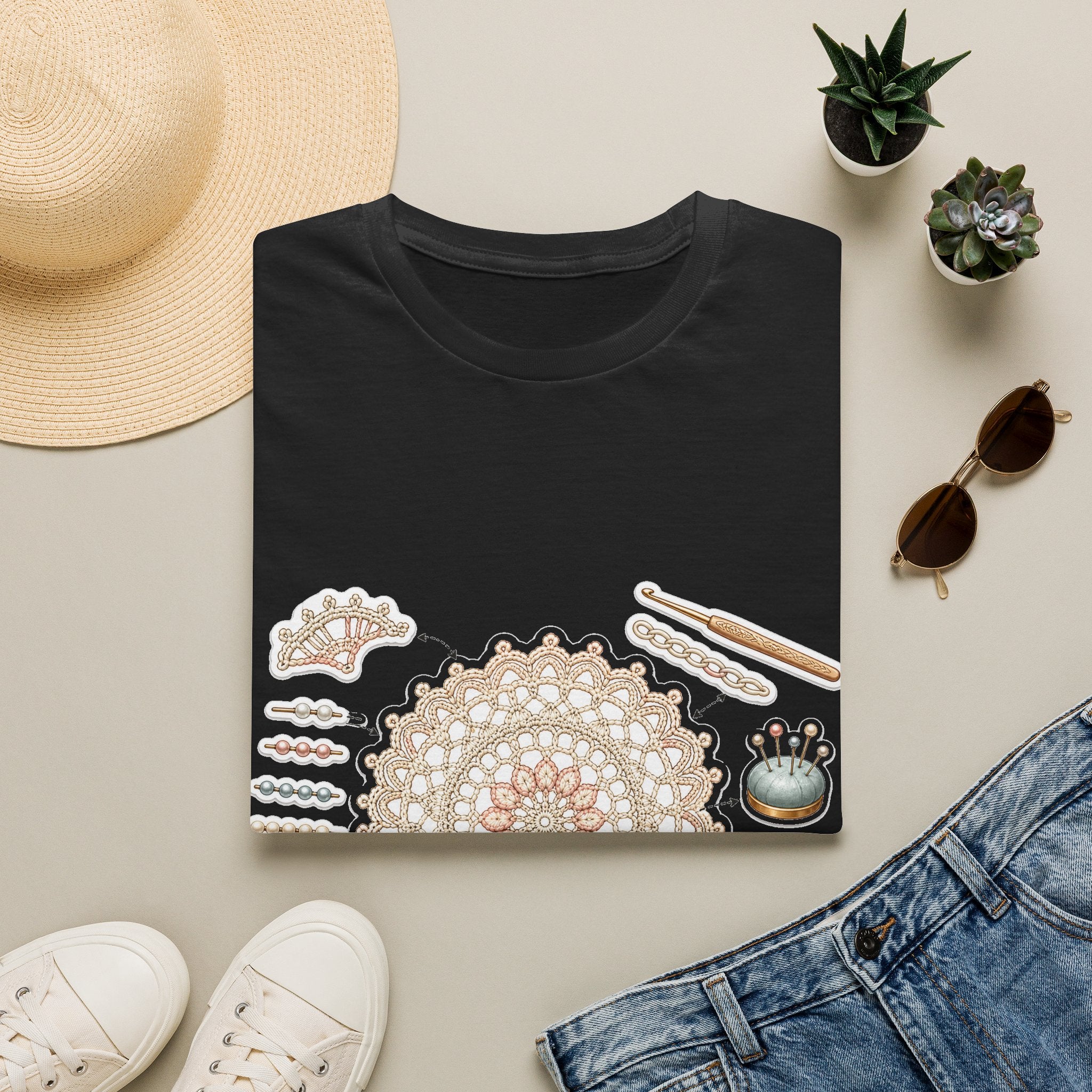 Picot Count Doily Graphic T-Shirt