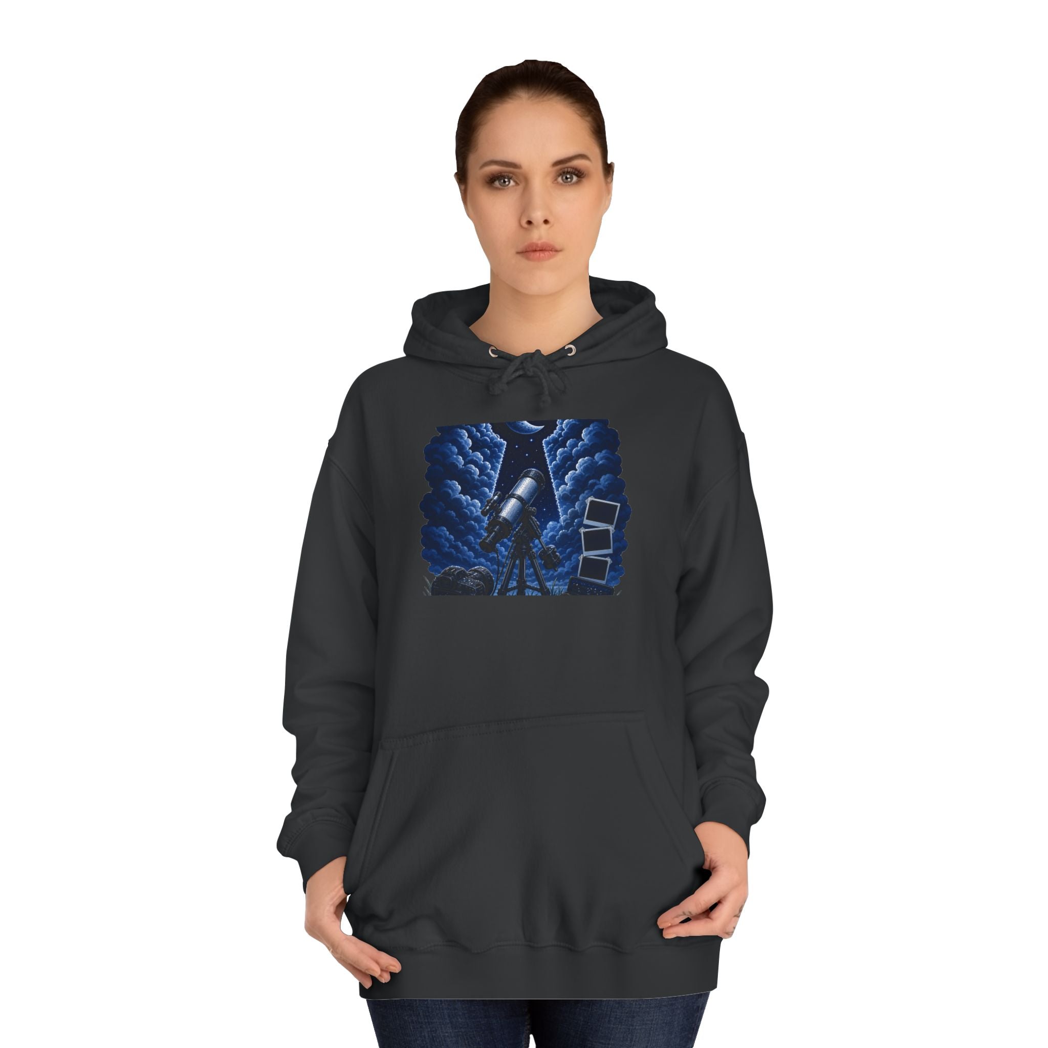 Extra Celestial Hoodie with Opalescent Alien Garden Graphic
