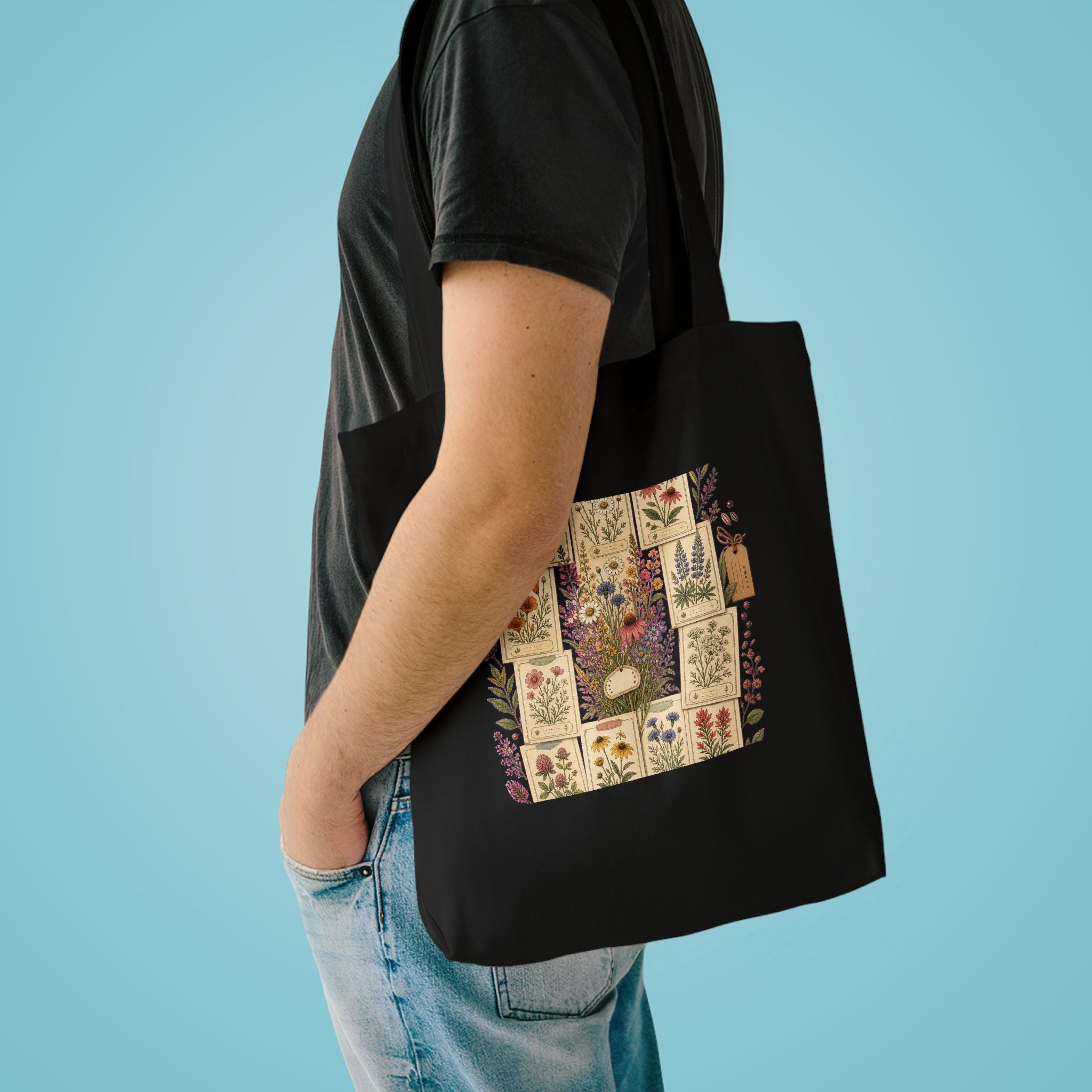 Wildflower Seed Packet Tote Bag