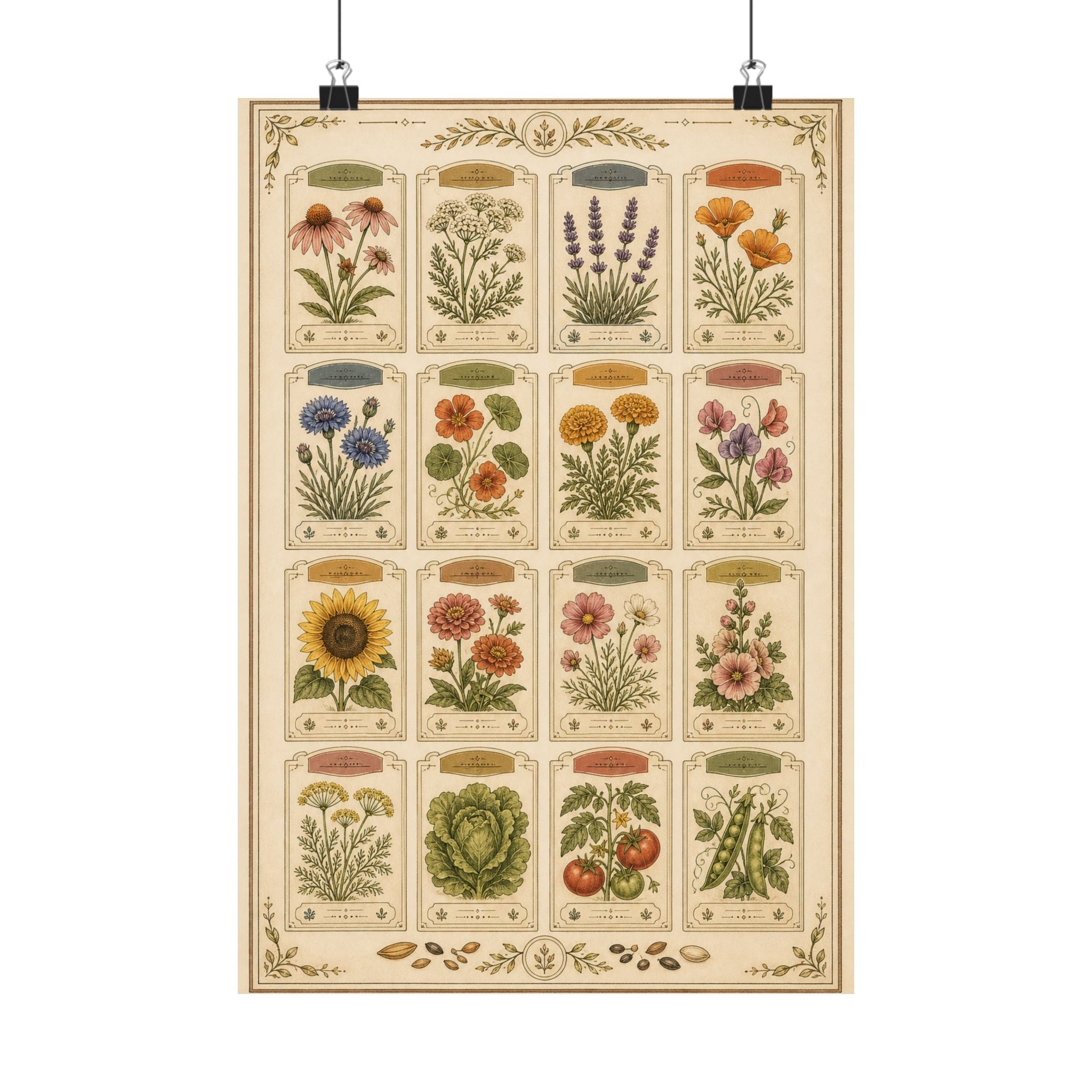 Vintage Seed Catalog Wall Poster