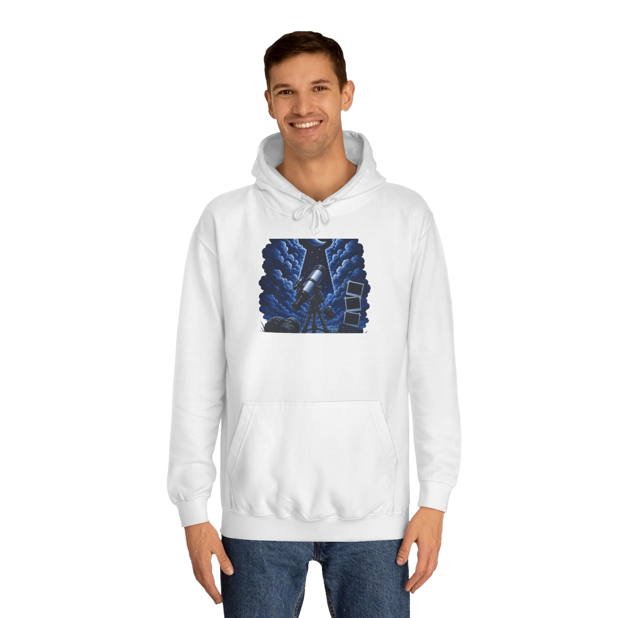 Extra Celestial Hoodie with Opalescent Alien Garden Graphic