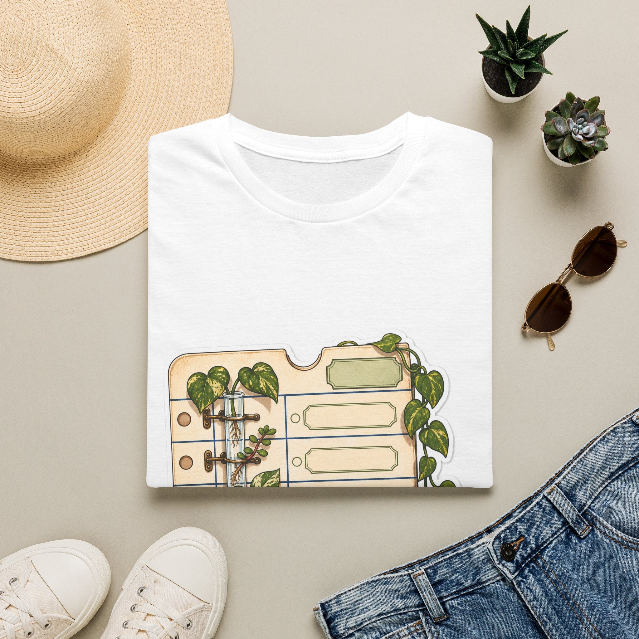 Plant Clipping Library Card Propagation Station Graphic T-Shirt