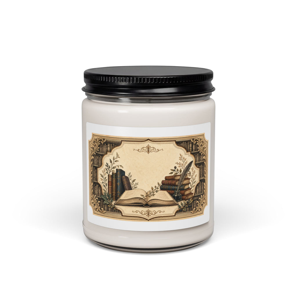 Old Library Label Style Soy Candle