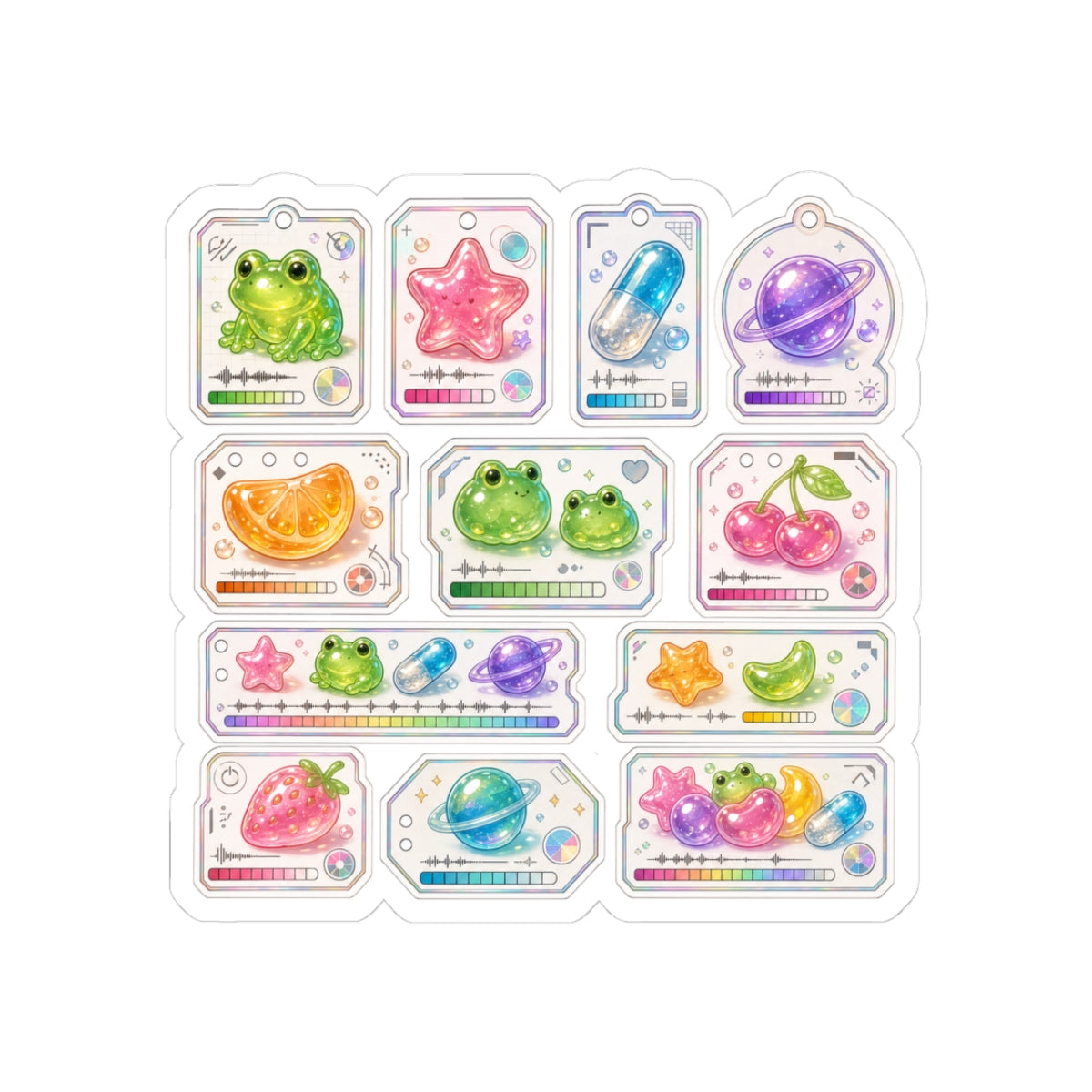 Touching Grass Embroidery Sticker Sheet for Outdoor Crafters
