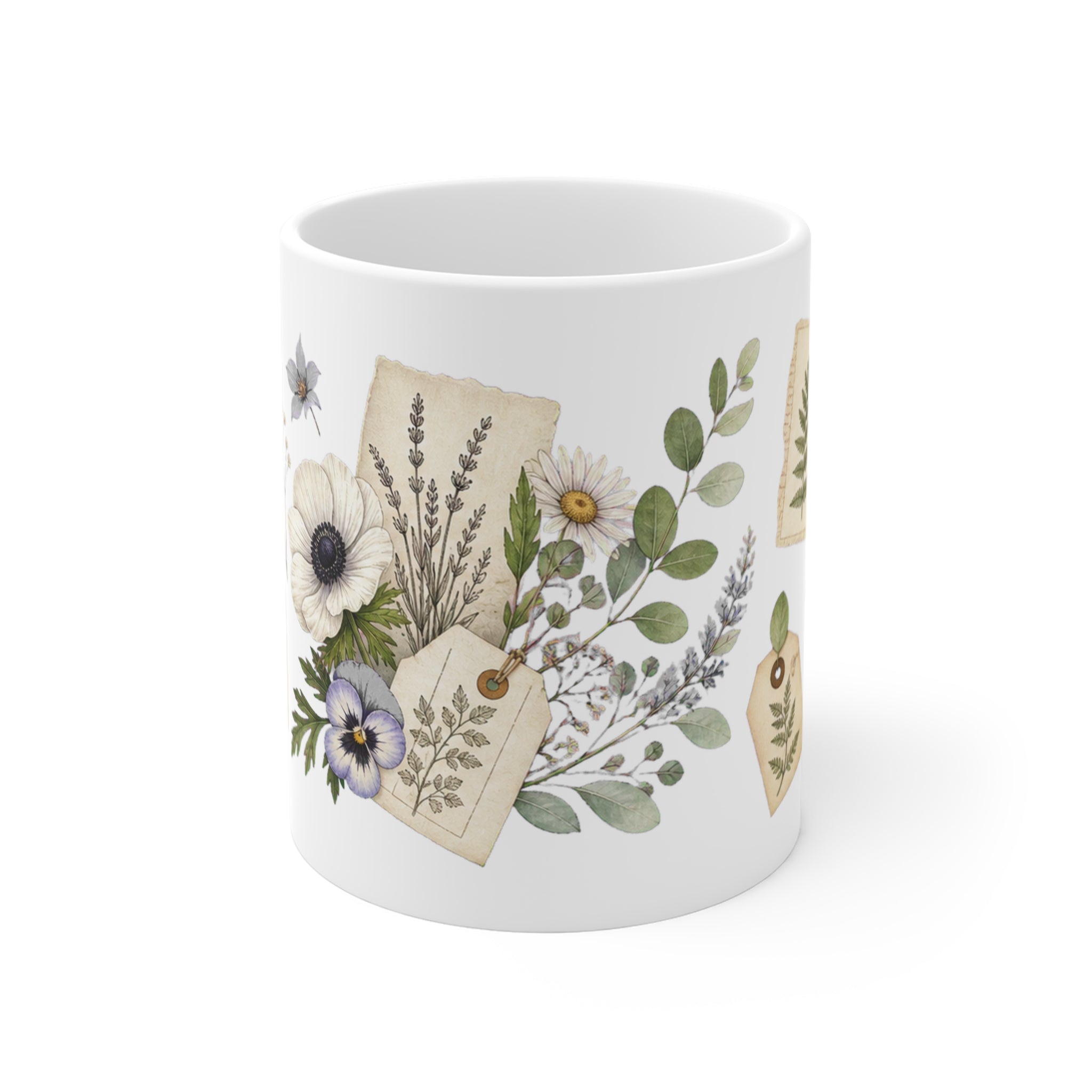 Botanical Label Collage Less Dense Mug