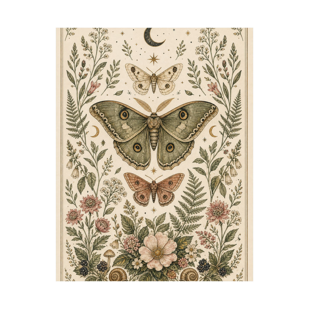 Moth Garden Wall Art Poster
