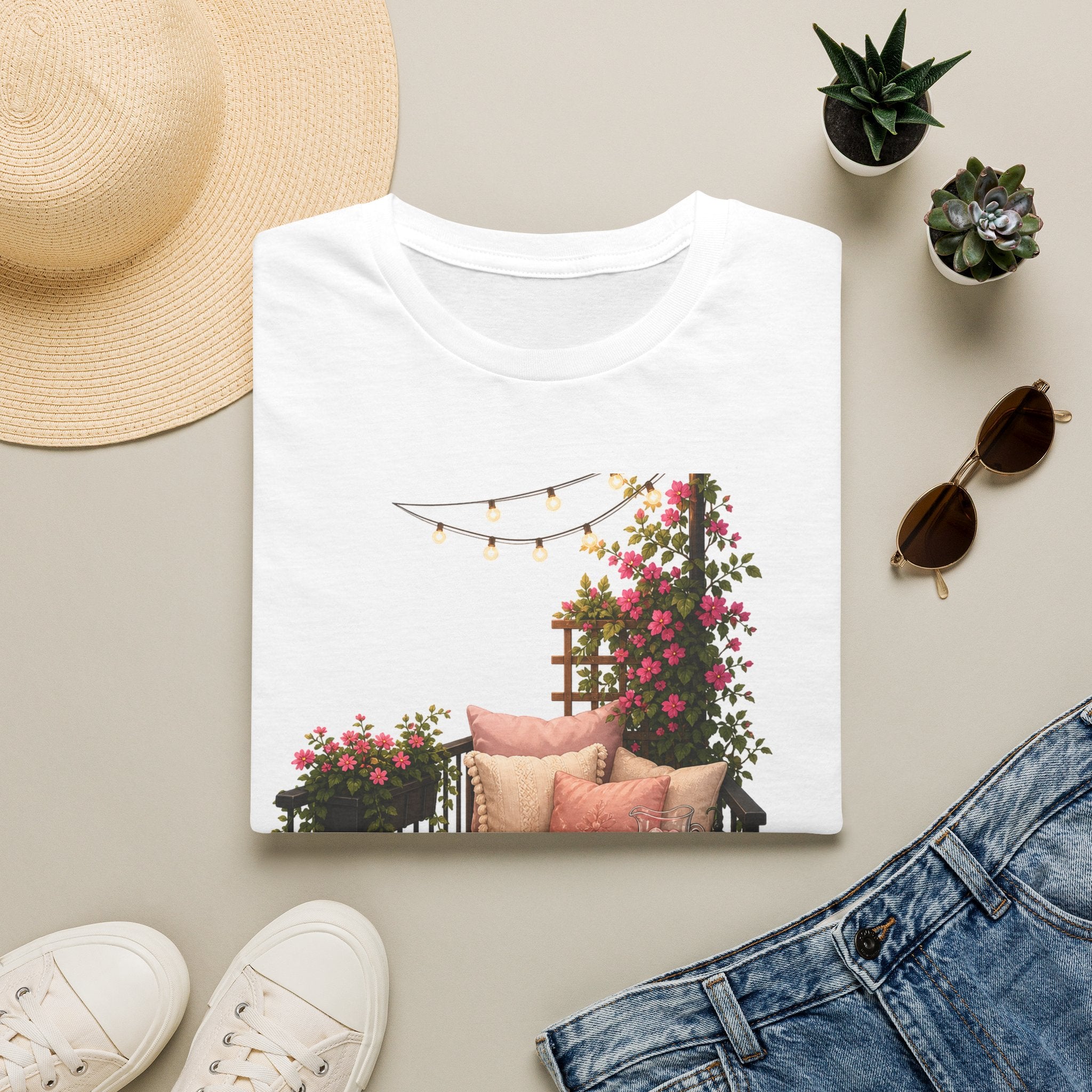 Balcony Book Nook Graphic T-Shirt