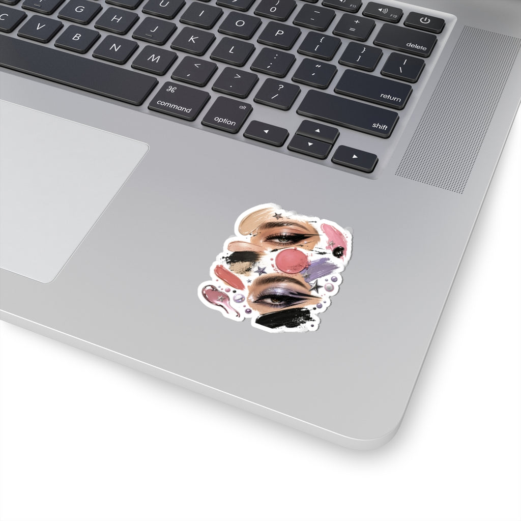 Asymmetric Glitchy Glam Sticker