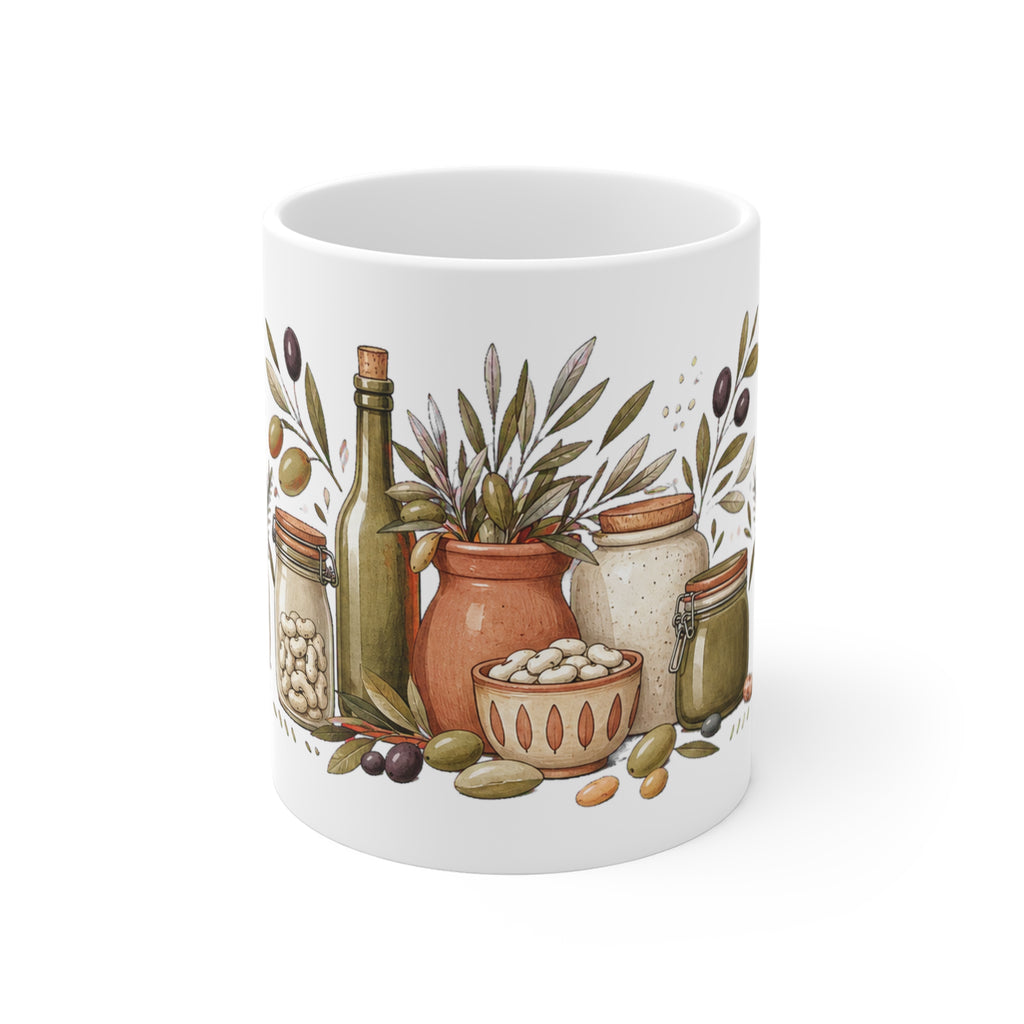 Olive/Clay Pantry Icon Band Mug