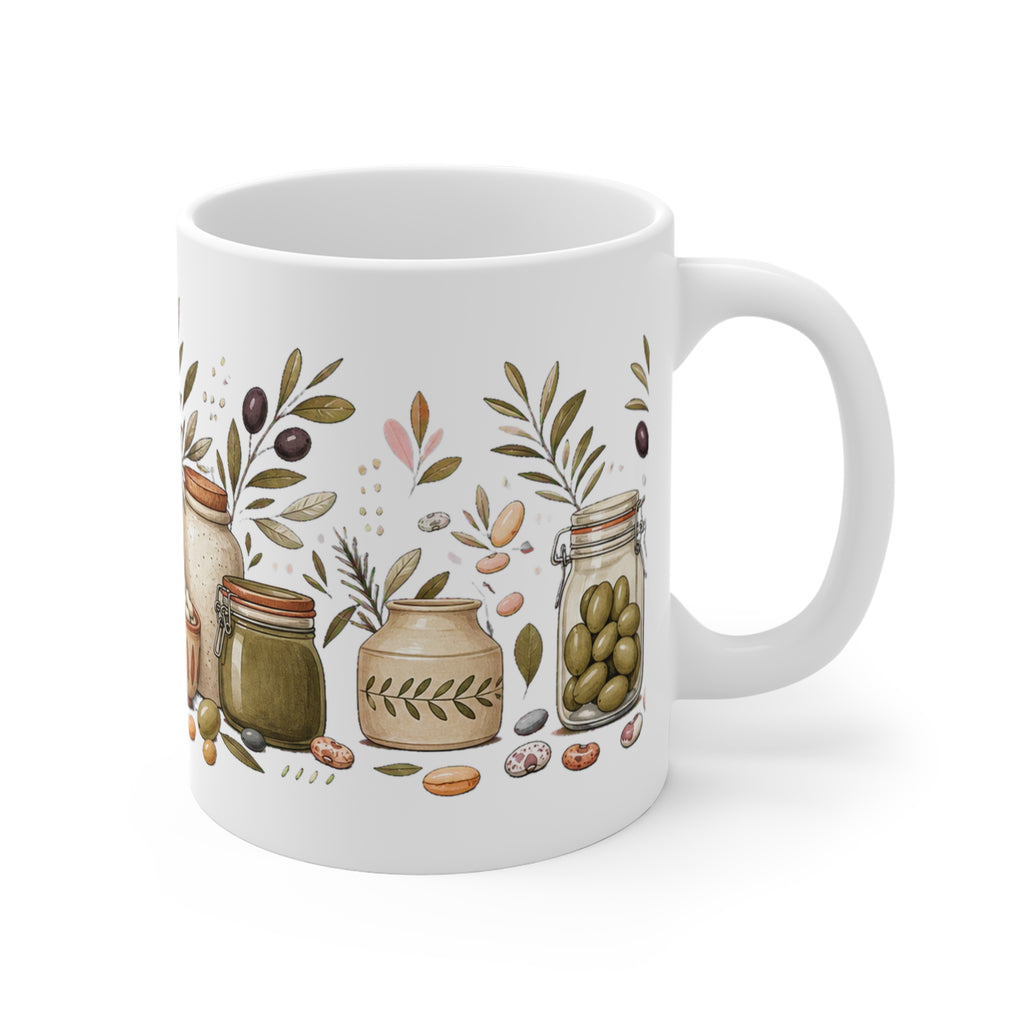 Olive/Clay Pantry Icon Band Mug