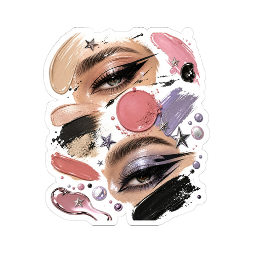 Asymmetric Glitchy Glam Sticker