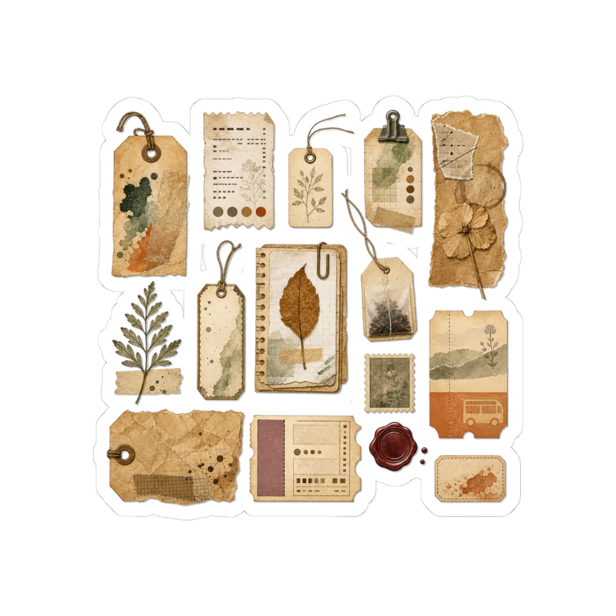 No New Paper Only Lore Junk Journal Sticker