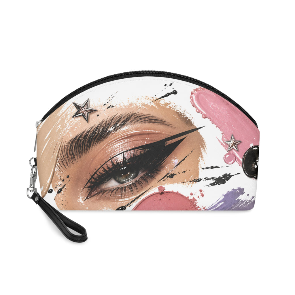 Plum Noir Makeup Pouch for Moody Beauty Desk Aesthetic