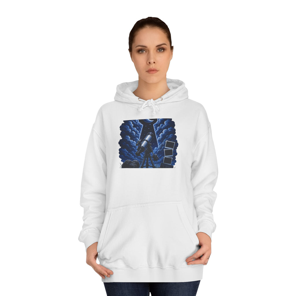Extra Celestial Hoodie with Opalescent Alien Garden Graphic