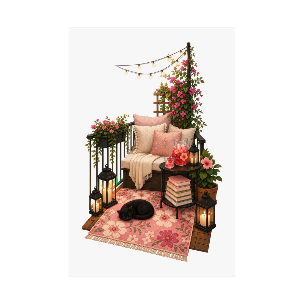 Book Drenching Wall Art Poster for Cozy Home Library Decor