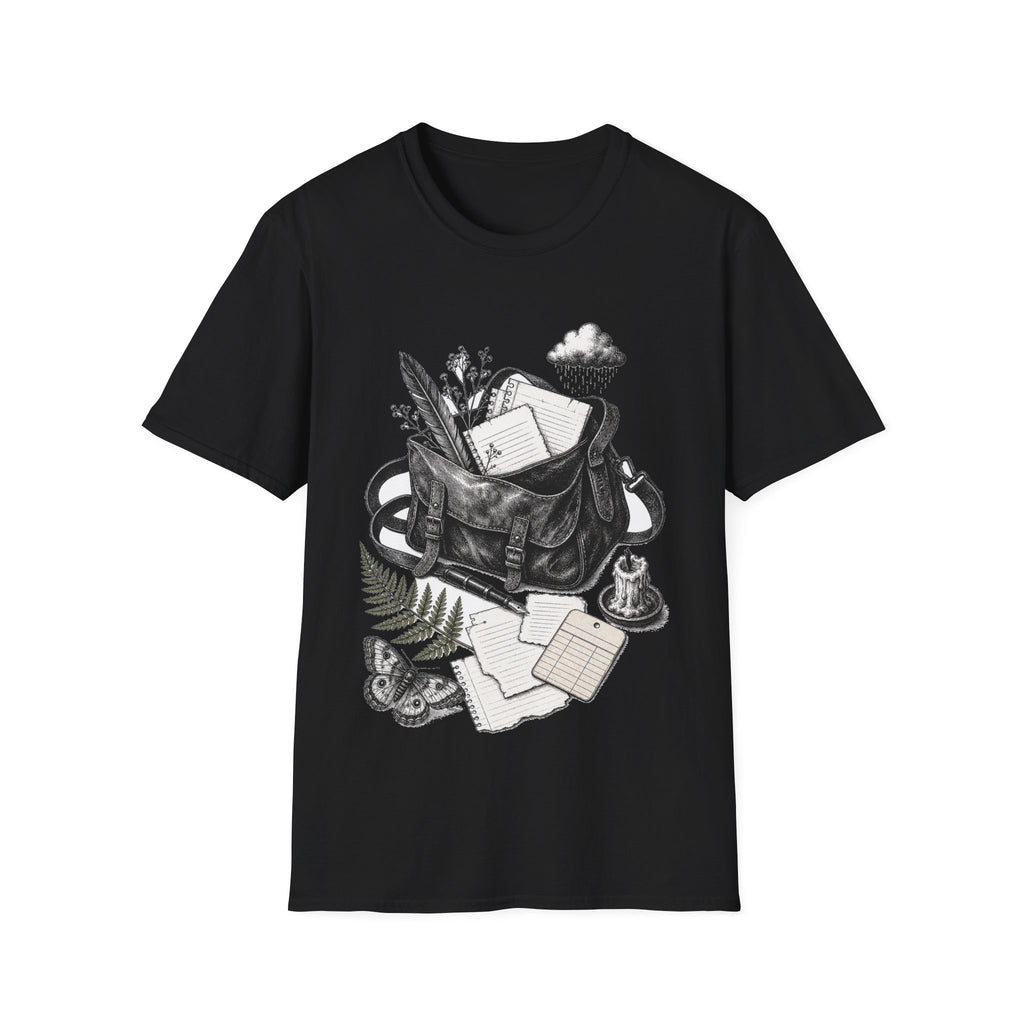 Poetcore Satchel Inventory Shirt | Writer Aesthetic Graphic Tee