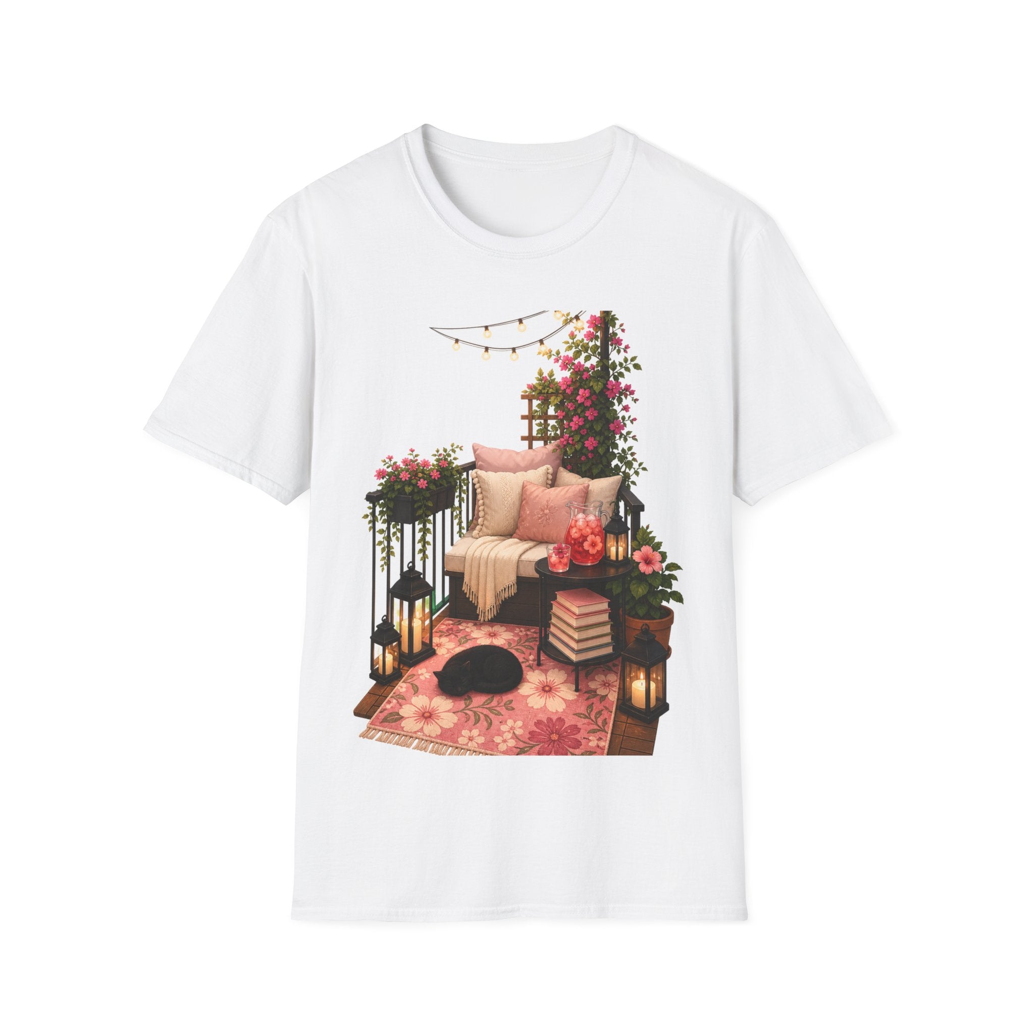 Balcony Book Nook Graphic T-Shirt