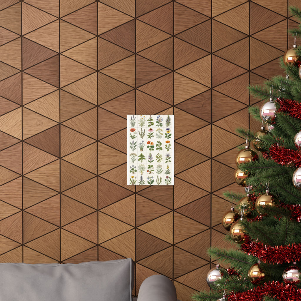 Herbarium Specimen Grid Poster