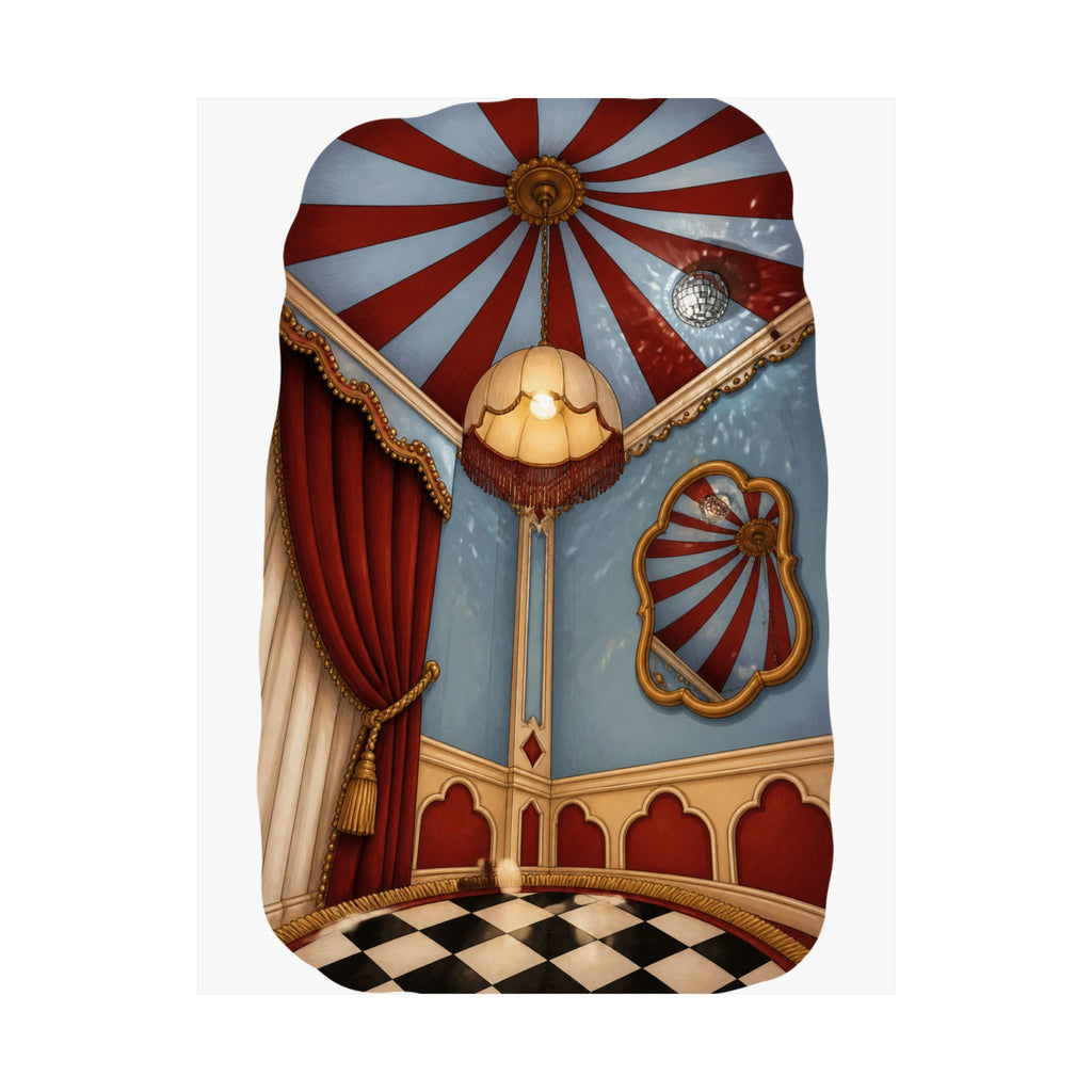 FunHaus Stripe Wall Art Poster for Circuscore Renter Decor