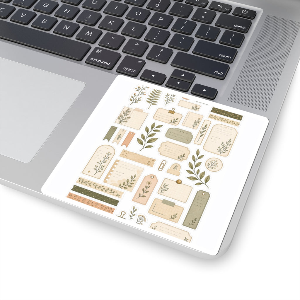 Botanical Margin Notes Sticker Sheet