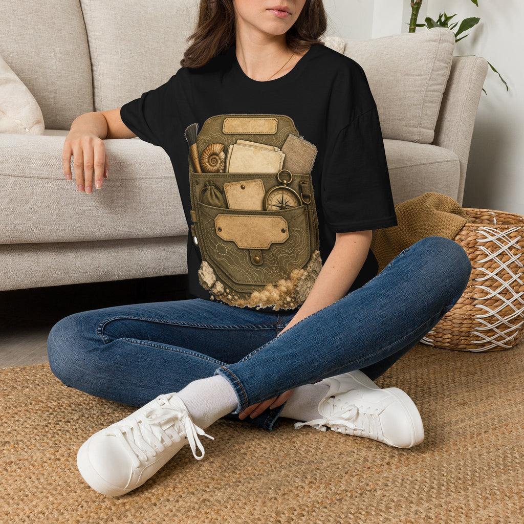 Desert Pocket Inventory Shirt | Khaki Coded Explorer Aesthetic Tee