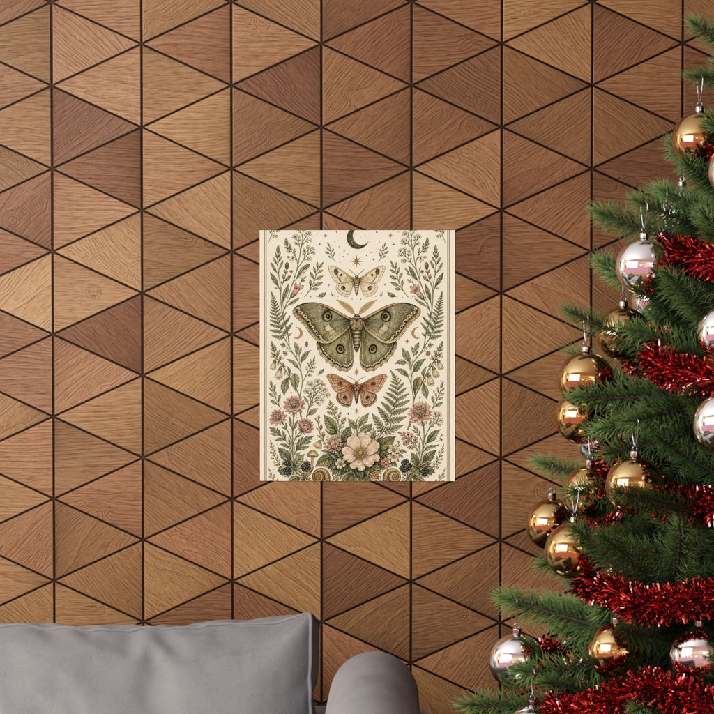 Moth Garden Wall Art Poster