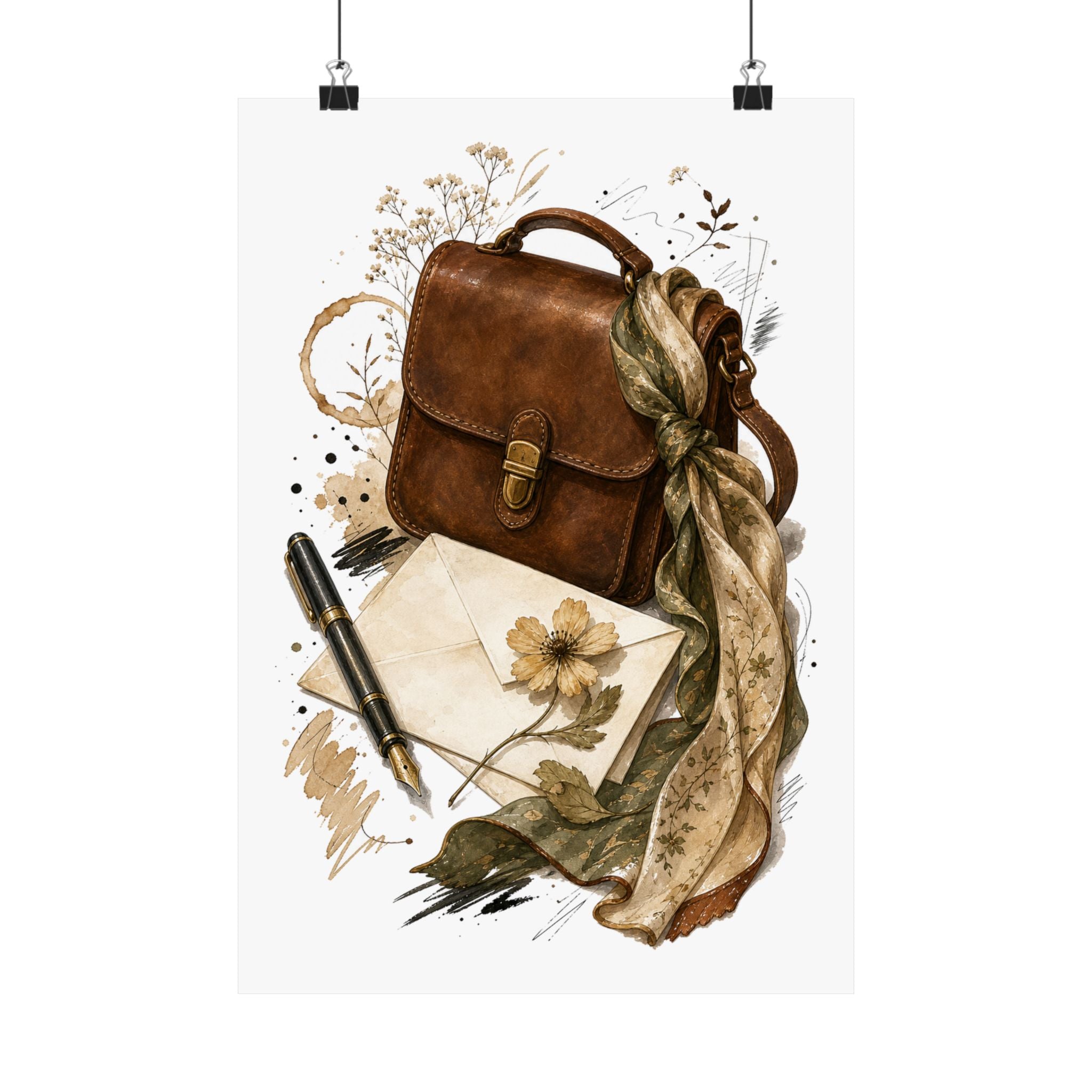 Marginalia Satchel Poetcore Canvas Wall Art Poster