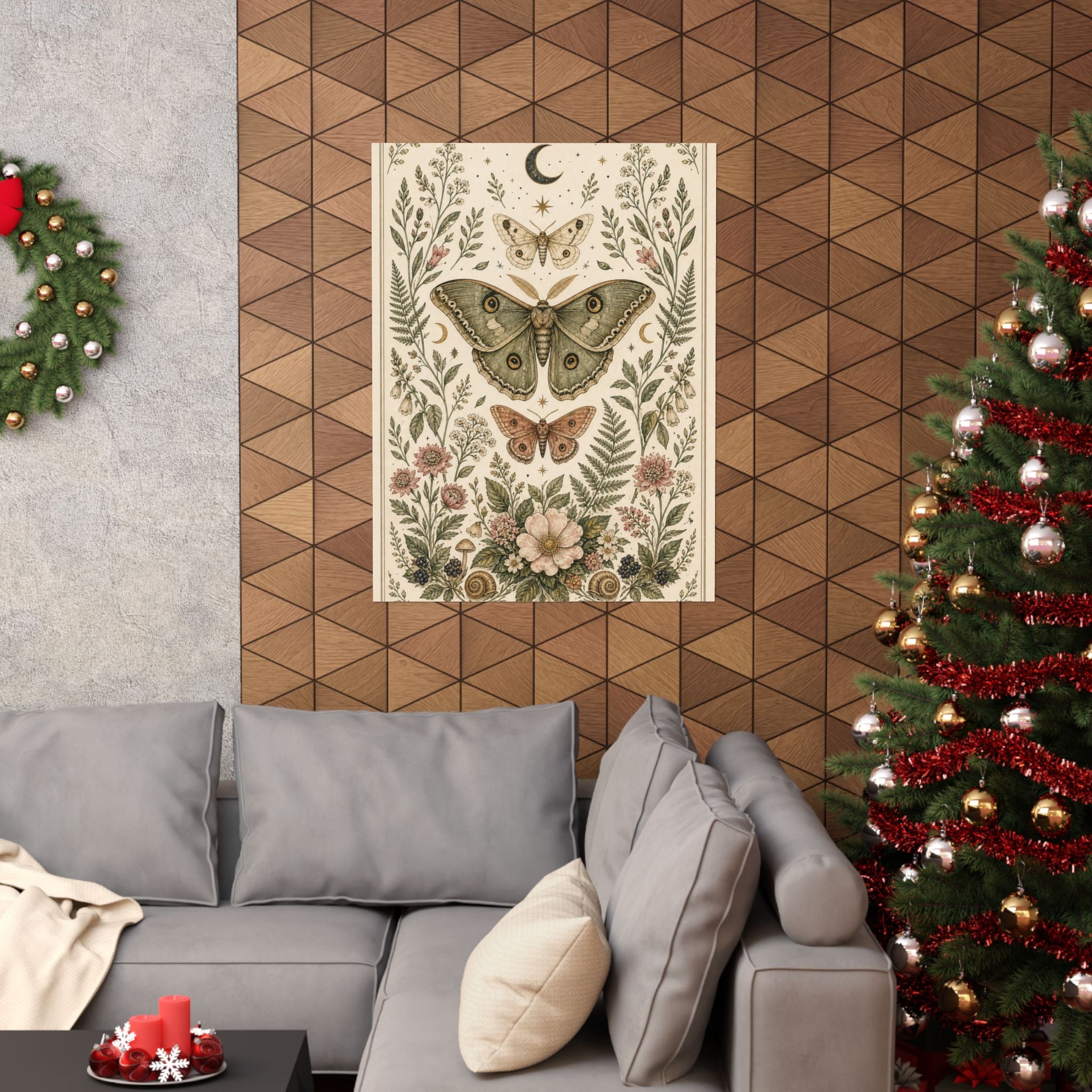 Moth Garden Wall Art Poster