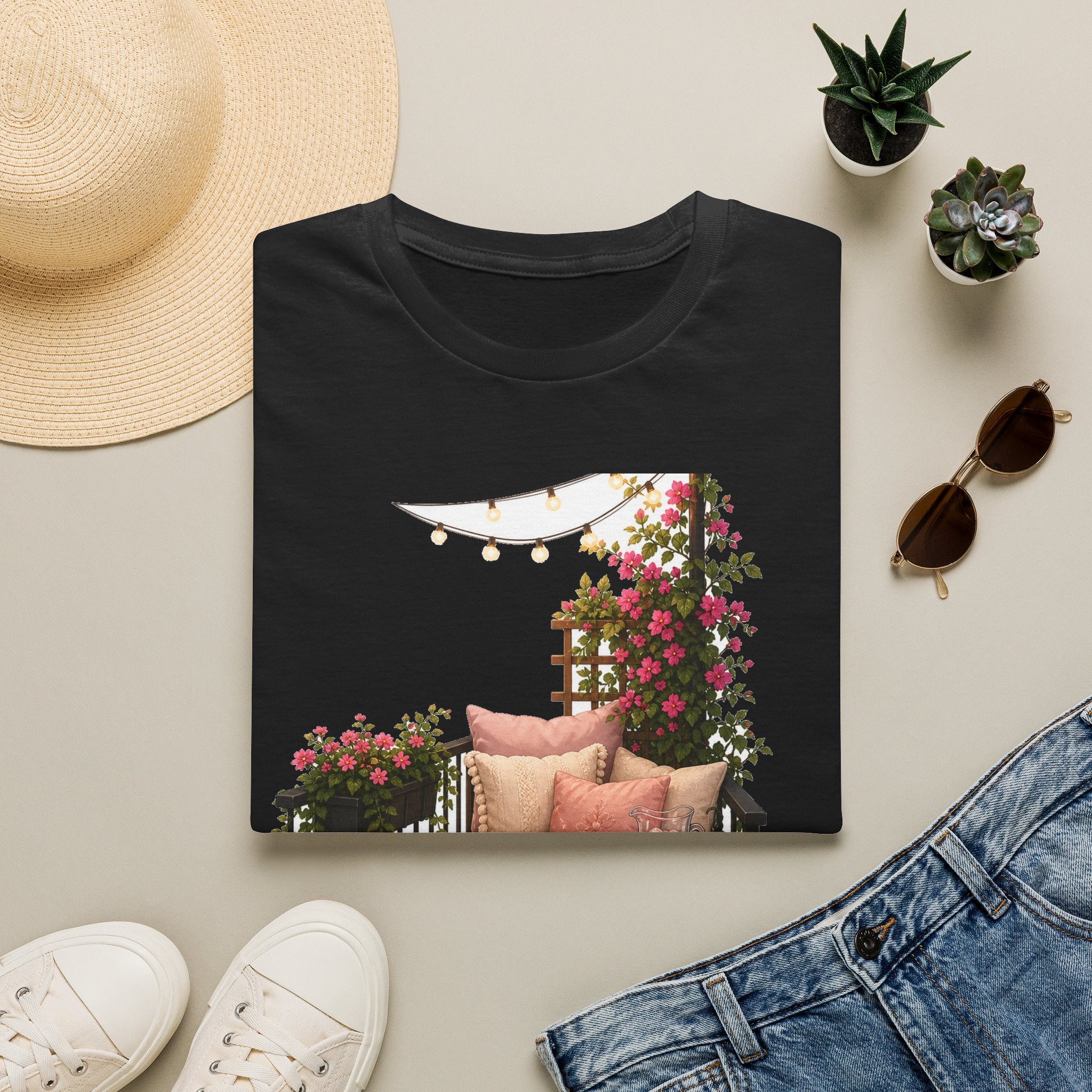 Balcony Book Nook Graphic T-Shirt