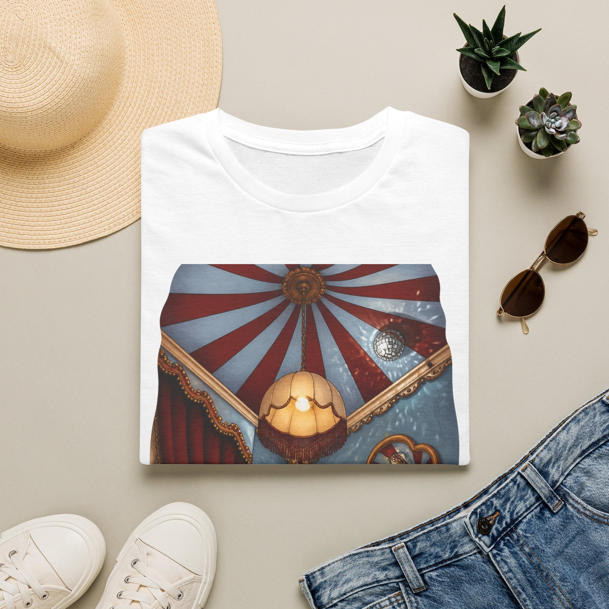 FunHaus Stripe Ceiling Graphic T-Shirt
