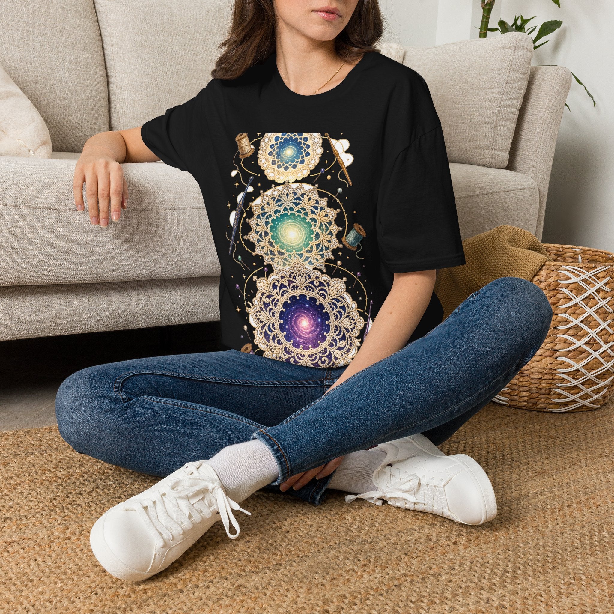 Doily Portal Lace Progress for Crochet Makers Graphic T-Shirt