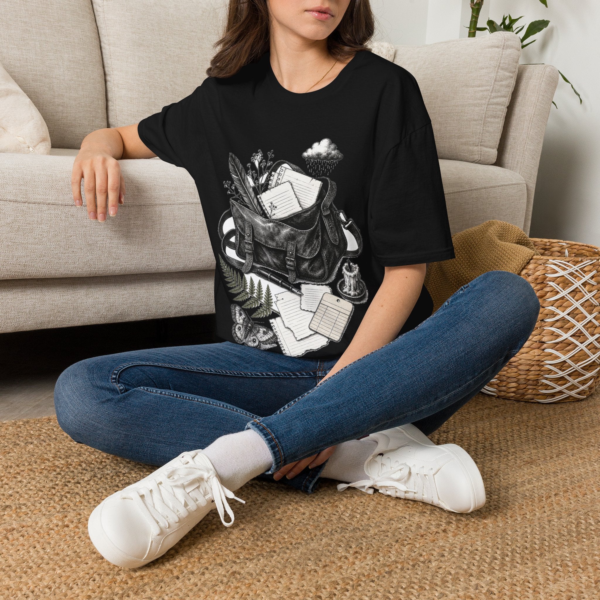 Poetcore Satchel Inventory Shirt | Writer Aesthetic Graphic Tee