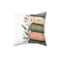 Soft Book Stack Motif Throw Pillow