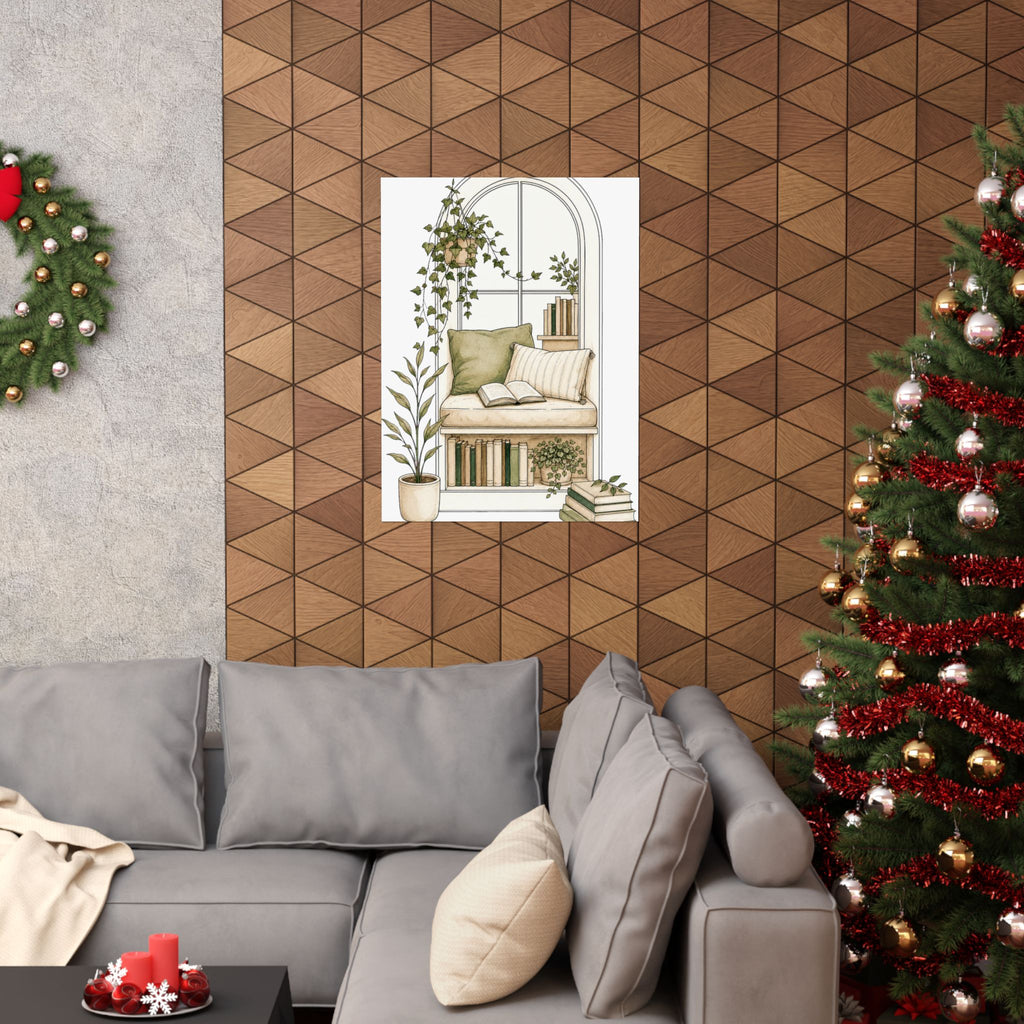 Reading Nook Line Art Poster