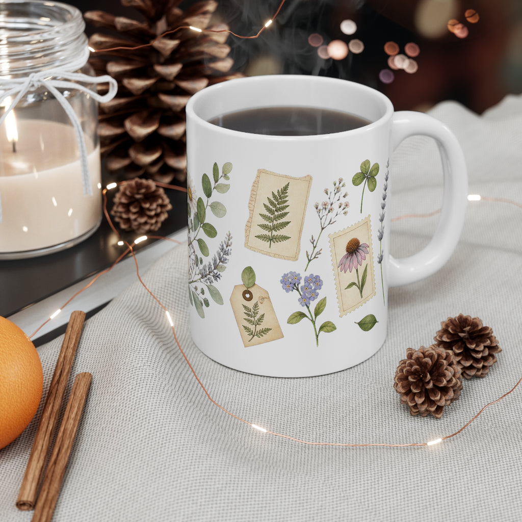 Botanical Label Collage Less Dense Mug